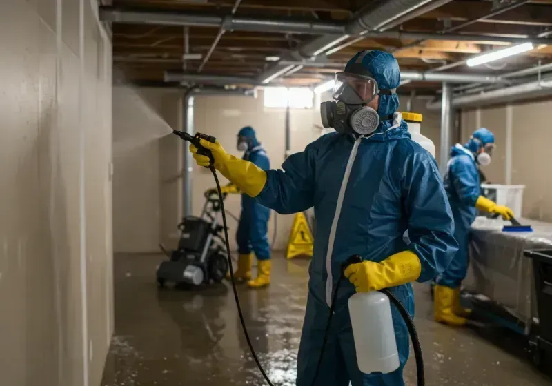 Basement Sanitization and Antimicrobial Treatment process in Beckley, WV