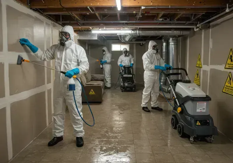 Basement Moisture Removal and Structural Drying process in Beckley, WV